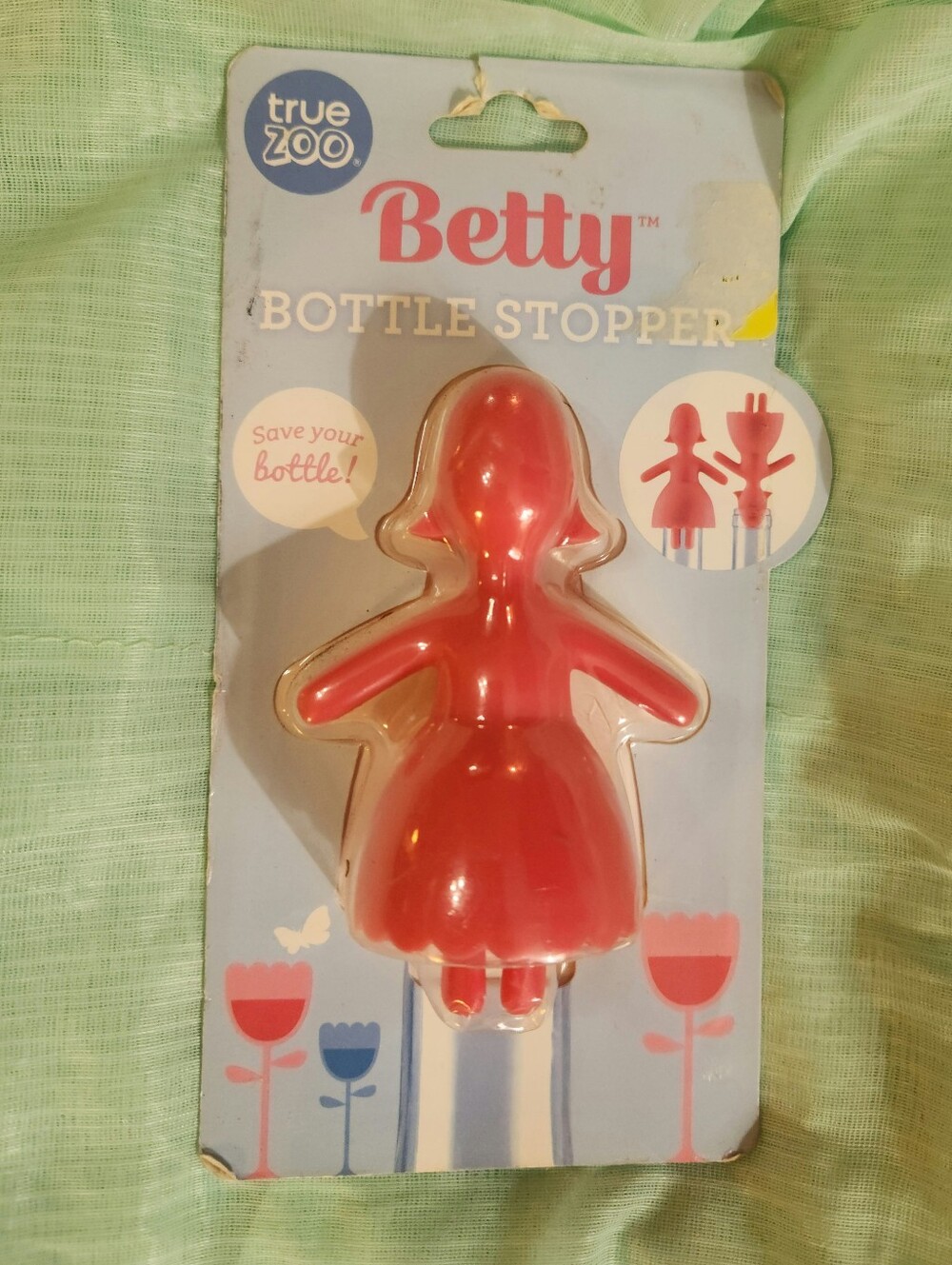 Betty Bottle Stopper -  Novelty Wine Bottle Topper